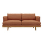 Modern 29.52" H Cotton Blend Wood Frame Recessed Arm Loveseat Clearhalo 'furn' 'furn_sofas' 'Furniture' 'Living Room Furniture' 'Sofa' 'sofas' 6268996