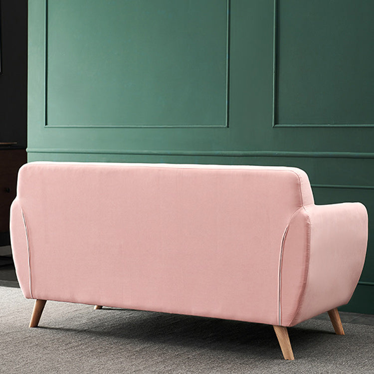 32.28" H Cotton Blend 3 Seater Flared Arm Sofa for Living Room Clearhalo 'furn' 'furn_sofas' 'Furniture' 'Living Room Furniture' 'Sofa' 'sofas' 6269012