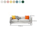 Sofá moderno de brazo cuadrado de lino 29.92 "H con almohadas y almacenamiento