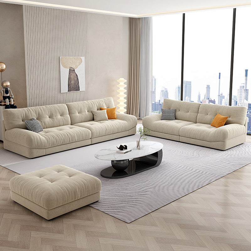 Modern 33.46" H Microfiber Armless Tufted Sofa for Living Room