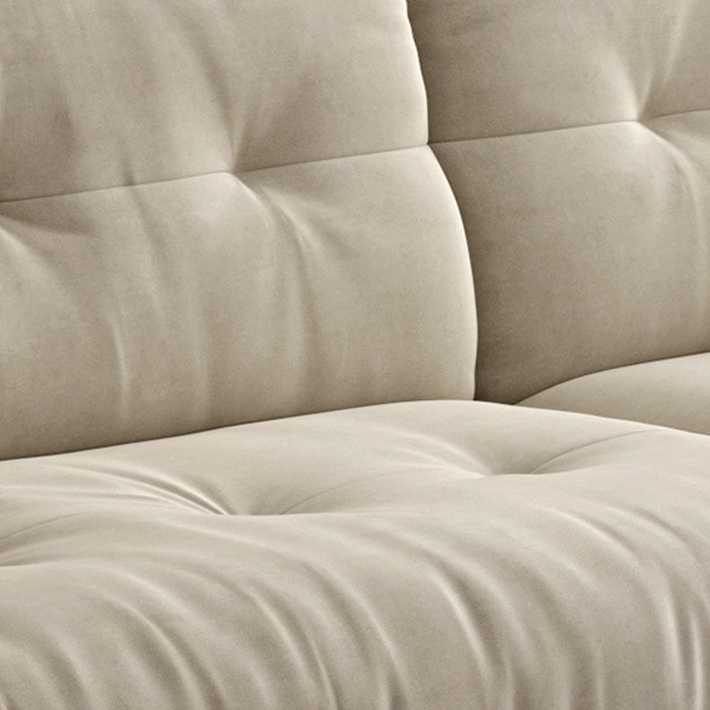 Modern 33.46" H Microfiber Armless Tufted Sofa for Living Room