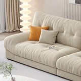 Modern 33.46" H Microfiber Armless Tufted Sofa for Living Room