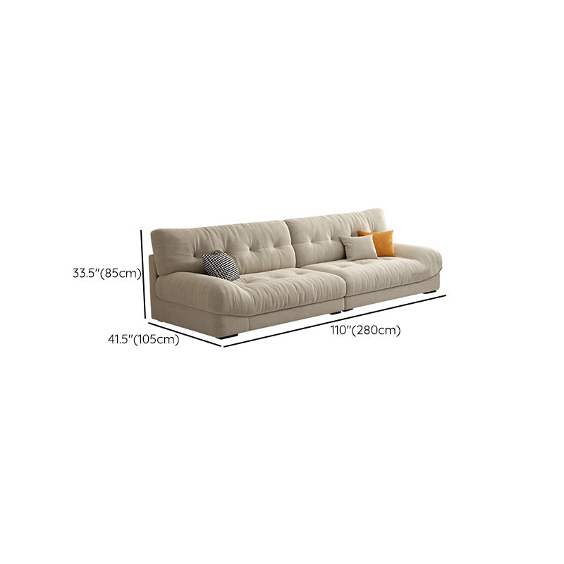 Modern 33.46" H Microfiber Armless Tufted Sofa for Living Room