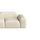 Wool Sofa in White Standard Settee Square Arm Sofa for Living Room