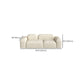 Wool Sofa in White Standard Settee Square Arm Sofa for Living Room