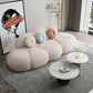 Contemporary Armless Wool Sofa with Tight Back and 3 Pillows