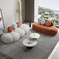 Contemporary Armless Wool Sofa with Tight Back and 3 Pillows