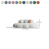 Contemporary Armless Wool Sofa with Tight Back and 3 Pillows