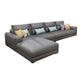 Sofa sectionnel du bras carré 125.98 "W Faux Leather 4 sièges Sectional