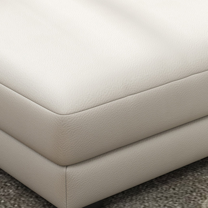 Sofa sectionnel du bras carré 125.98 "W Faux Leather 4 sièges Sectional