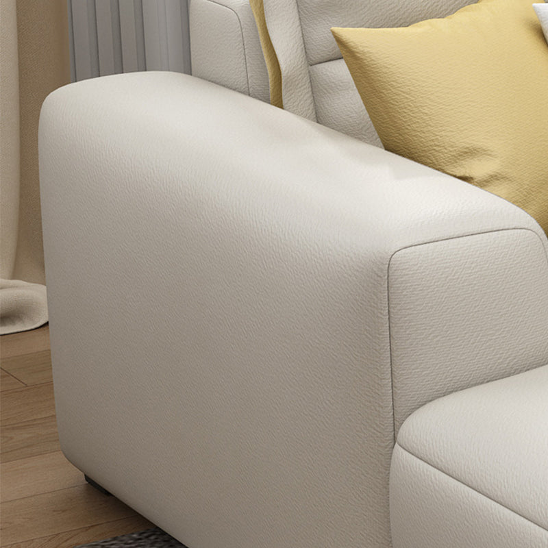 Sofa sectionnel du bras carré 125.98 "W Faux Leather 4 sièges Sectional