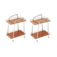 Living Room Double Tier Contemporary with Storage Glass Side Table Tan 2 Clearhalo 'Coffee & Accent Tables' 'End & Side Tables' 'end_side_tables' 'furn' 'furn_end_side_tables' 'Furniture' 'Living Room Furniture' 6269240