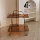 Living Room Double Tier Contemporary with Storage Glass Side Table Clearhalo 'Coffee & Accent Tables' 'End & Side Tables' 'end_side_tables' 'furn' 'furn_end_side_tables' 'Furniture' 'Living Room Furniture' 6269244