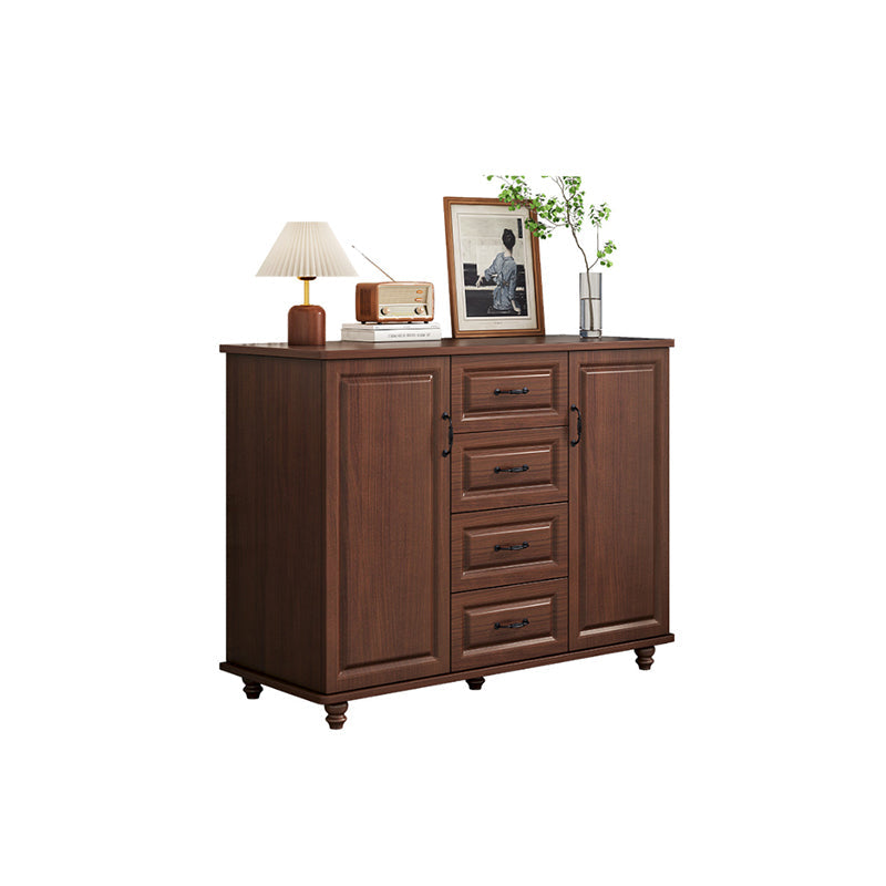 Mid Century Modern 2-Door Cabinet 35.4" Tall Cabinet with 4 Drawers Clearhalo 'Cabinets & Chests' 'cabinets_chests' 'furn' 'furn_cabinets_chests' 'Furniture' 'Living Room Furniture' 6269295