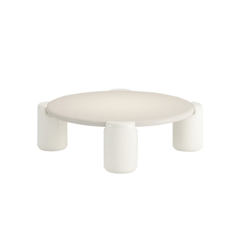 Round 4 Legs Cocktail Table Engineered Wood Coffee Table in White Clearhalo 'Coffee & Accent Tables' 'Coffee Tables' 'coffee_tables' 'furn' 'furn_coffee_tables' 'Furniture' 'Living Room Furniture' 6269347