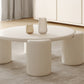 Round 4 Legs Cocktail Table Engineered Wood Coffee Table in White Clearhalo 'Coffee & Accent Tables' 'Coffee Tables' 'coffee_tables' 'furn' 'furn_coffee_tables' 'Furniture' 'Living Room Furniture' 6269351
