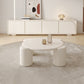 Round 4 Legs Cocktail Table Engineered Wood Coffee Table in White Clearhalo 'Coffee & Accent Tables' 'Coffee Tables' 'coffee_tables' 'furn' 'furn_coffee_tables' 'Furniture' 'Living Room Furniture' 6269352