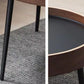 Round Black/Brown Metal Coffee Table Tray Top Cocktail Table