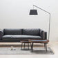 Round Black/Brown Metal Coffee Table Tray Top Cocktail Table