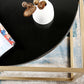 Metal Frame Base Coffee Table Round Wood Cocktail Table in Gold Clearhalo 'Coffee & Accent Tables' 'Coffee Tables' 'coffee_tables' 'furn' 'furn_coffee_tables' 'Furniture' 'Living Room Furniture' 6269384