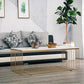 Frame Base Coffee Table Rectangular Gold Metal Cocktail Table Clearhalo 'Coffee & Accent Tables' 'Coffee Tables' 'coffee_tables' 'furn' 'furn_coffee_tables' 'Furniture' 'Living Room Furniture' 6269392