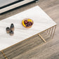 Frame Base Coffee Table Rectangular Gold Metal Cocktail Table Clearhalo 'Coffee & Accent Tables' 'Coffee Tables' 'coffee_tables' 'furn' 'furn_coffee_tables' 'Furniture' 'Living Room Furniture' 6269397