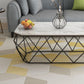 Round Gold/Black Metal Coffee Table Frame Base 1 Single Cocktail Table