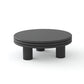 Contemporary Simple 3 Legs Coffee Table Round Wood Cocktail Table Set 29.5"L x 29.5"W x 11.8"H Black Clearhalo 'Coffee & Accent Tables' 'Coffee Tables' 'coffee_tables' 'furn' 'furn_coffee_tables' 'Furniture' 'Living Room Furniture' 6269428