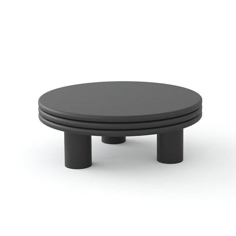 Contemporary Simple 3 Legs Coffee Table Round Wood Cocktail Table Set 29.5"L x 29.5"W x 11.8"H Black Clearhalo 'Coffee & Accent Tables' 'Coffee Tables' 'coffee_tables' 'furn' 'furn_coffee_tables' 'Furniture' 'Living Room Furniture' 6269428