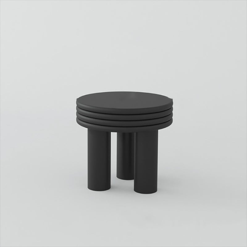 Contemporary Simple 3 Legs Coffee Table Round Wood Cocktail Table Set 20"L x 20"W x 18"H Black Clearhalo 'Coffee & Accent Tables' 'Coffee Tables' 'coffee_tables' 'furn' 'furn_coffee_tables' 'Furniture' 'Living Room Furniture' 6269433
