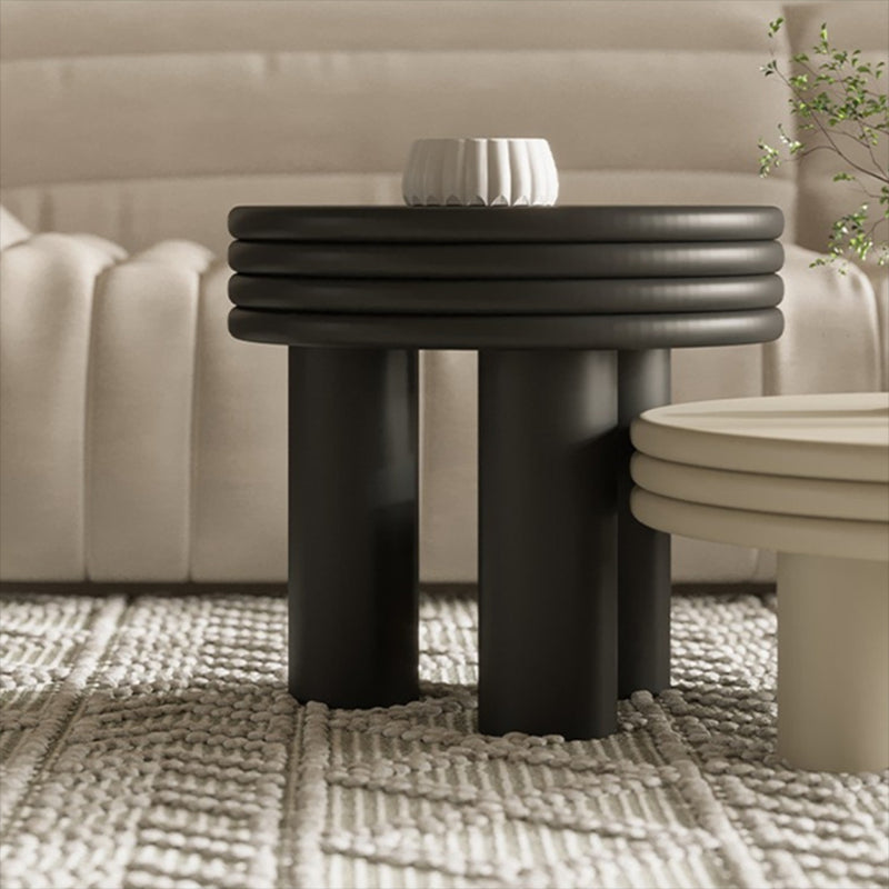 Contemporary Simple 3 Legs Coffee Table Round Wood Cocktail Table Set Clearhalo 'Coffee & Accent Tables' 'Coffee Tables' 'coffee_tables' 'furn' 'furn_coffee_tables' 'Furniture' 'Living Room Furniture' 6269434