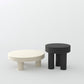 Contemporary Simple 3 Legs Coffee Table Round Wood Cocktail Table Set 30"L x 30"W x 12"H + 20"L x 20"W x 18"H White-Black Clearhalo 'Coffee & Accent Tables' 'Coffee Tables' 'coffee_tables' 'furn' 'furn_coffee_tables' 'Furniture' 'Living Room Furniture' 6269435
