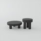 Contemporary Simple 3 Legs Coffee Table Round Wood Cocktail Table Set 30"L x 30"W x 12"H + 20"L x 20"W x 18"H Black Clearhalo 'Coffee & Accent Tables' 'Coffee Tables' 'coffee_tables' 'furn' 'furn_coffee_tables' 'Furniture' 'Living Room Furniture' 6269441