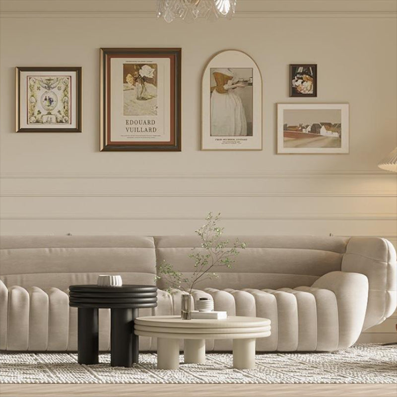 Contemporary Simple 3 Legs Coffee Table Round Wood Cocktail Table Set Clearhalo 'Coffee & Accent Tables' 'Coffee Tables' 'coffee_tables' 'furn' 'furn_coffee_tables' 'Furniture' 'Living Room Furniture' 6269444