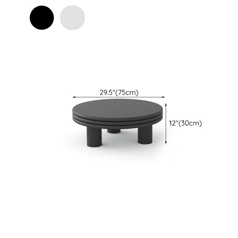 Contemporary Simple 3 Legs Coffee Table Round Wood Cocktail Table Set Clearhalo 'Coffee & Accent Tables' 'Coffee Tables' 'coffee_tables' 'furn' 'furn_coffee_tables' 'Furniture' 'Living Room Furniture' 6269448