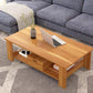 Contemporary 4 Legs Wood with Storage Shelf Rectangular Single Coffee Table