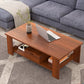 Contemporary 4 Legs Wood with Storage Shelf Rectangular Single Coffee Table