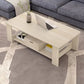 Contemporary 4 Legs Wood with Storage Shelf Rectangular Single Coffee Table