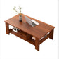 Contemporary 4 Legs Wood with Storage Shelf Rectangular Single Coffee Table