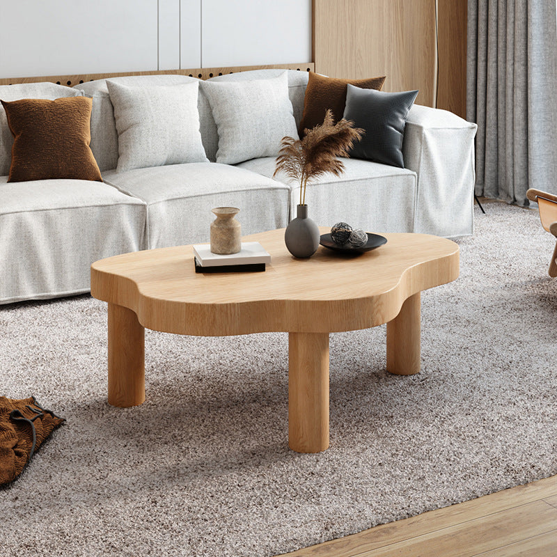 Nordic Cocktail Table 3 Legs Solid Wood Free Form Single Coffee Table Clearhalo 'Coffee & Accent Tables' 'Coffee Tables' 'coffee_tables' 'furn' 'furn_coffee_tables' 'Furniture' 'Living Room Furniture' 6269488