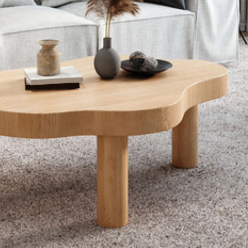 Nordic Cocktail Table 3 Legs Solid Wood Free Form Single Coffee Table Clearhalo 'Coffee & Accent Tables' 'Coffee Tables' 'coffee_tables' 'furn' 'furn_coffee_tables' 'Furniture' 'Living Room Furniture' 6269492