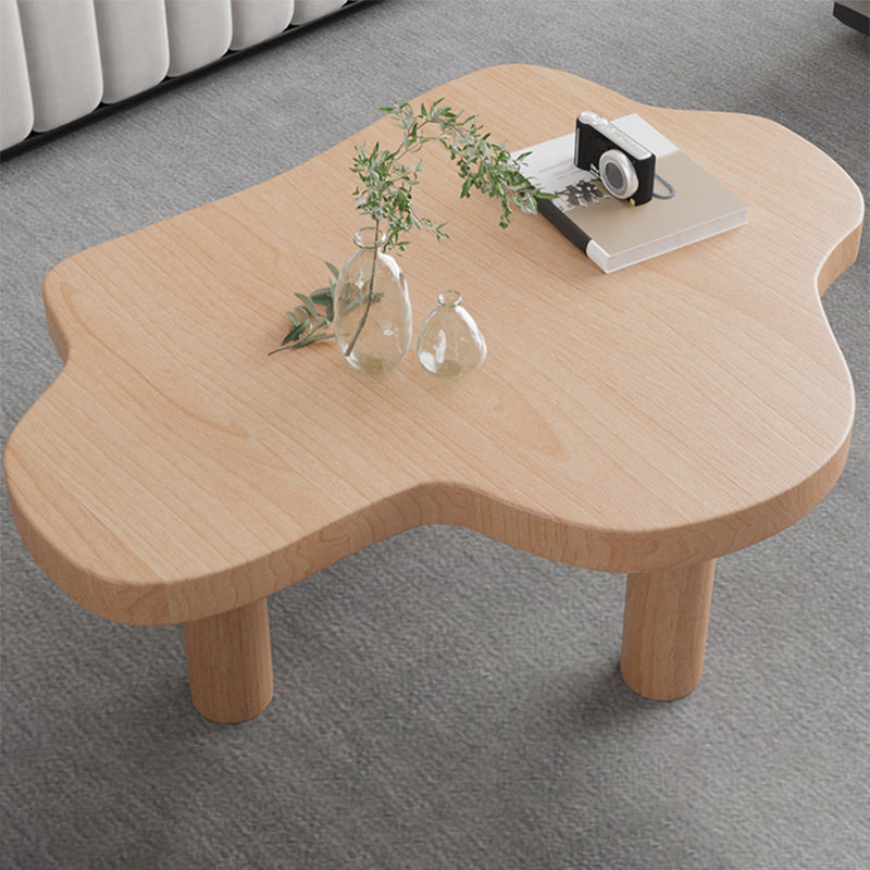 Nordic Cocktail Table 3 Legs Solid Wood Free Form Single Coffee Table Clearhalo 'Coffee & Accent Tables' 'Coffee Tables' 'coffee_tables' 'furn' 'furn_coffee_tables' 'Furniture' 'Living Room Furniture' 6269497