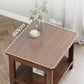 Mesa de esquina moderna de 4 patas Mesa al final del sofá de madera maciza con almacenamiento