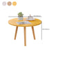 Mesa moderna de 3 piernas Mesa de madera maciza redonda de madera maciza para sala de estar
