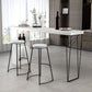 Dining Table Modern White Sintered Stone Top Bar Table with Storage Shelves 63"L x 15.7"W x 41.3"H Black Without Chairs Clearhalo 'Bar Furniture' 'Bar Tables' 'bar_tables' 'furn' 'furn_bar_tables' 'Furniture' 'Kitchen & Dining Furniture' 6269689