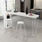 Dining Table Modern White Sintered Stone Top Bar Table with Storage Shelves White Without Chairs Clearhalo 'Bar Furniture' 'Bar Tables' 'bar_tables' 'furn' 'furn_bar_tables' 'Furniture' 'Kitchen & Dining Furniture' 6269692