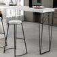 Dining Table Modern White Sintered Stone Top Bar Table with Storage Shelves Clearhalo 'Bar Furniture' 'Bar Tables' 'bar_tables' 'furn' 'furn_bar_tables' 'Furniture' 'Kitchen & Dining Furniture' 6269696
