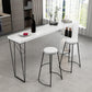 Dining Table Modern White Sintered Stone Top Bar Table with Storage Shelves Clearhalo 'Bar Furniture' 'Bar Tables' 'bar_tables' 'furn' 'furn_bar_tables' 'Furniture' 'Kitchen & Dining Furniture' 6269697