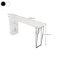 Dining Table Modern White Sintered Stone Top Bar Table with Storage Shelves Clearhalo 'Bar Furniture' 'Bar Tables' 'bar_tables' 'furn' 'furn_bar_tables' 'Furniture' 'Kitchen & Dining Furniture' 6269701