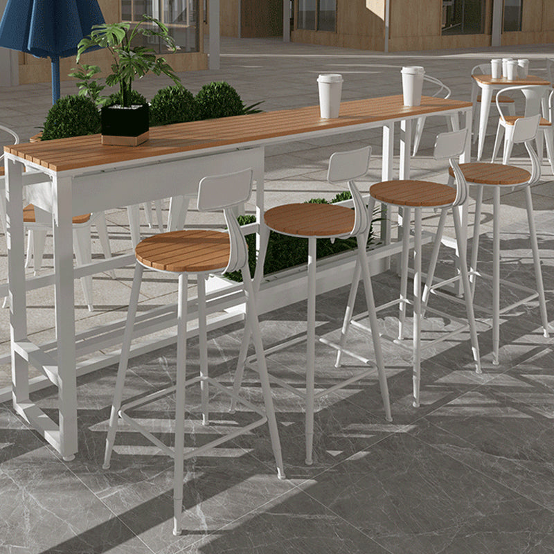 Rechteckiger Bartisch mit Bockgestell, Esstisch für Kaffeezimmer